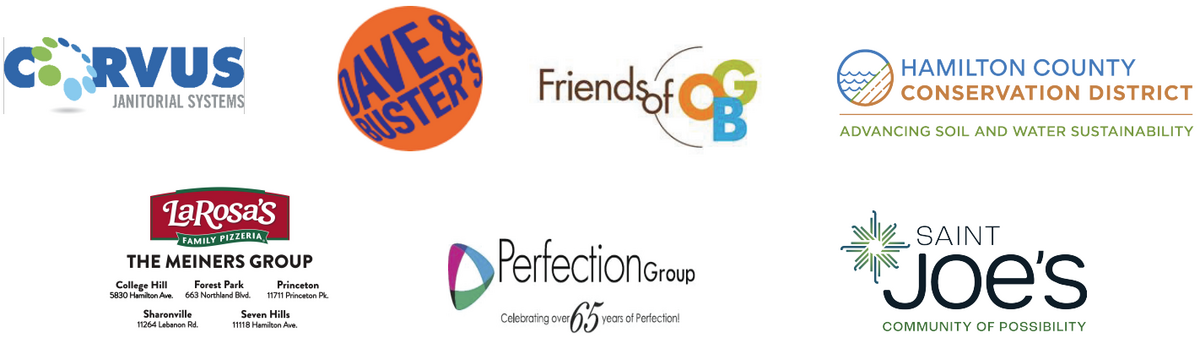 Silver sponsor's logos on banner